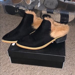 Heel out booties
